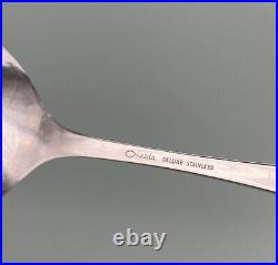 Oneida Polonaise Deluxe Stainless 84 pc Flatware Set Forks Spoons Knives Rose