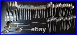 Oneida Profile Stainless Flatware Silverware Set 53 Pc Knives Forks Spoons Vtg