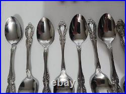 Oneida RAPHAEL Distinction Deluxe HH Stainless Flatware Spoons, knives 43 pcs
