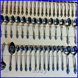 Oneida RAPHAEL Stainless Distinction Deluxe Flatware 85 PCS EUC