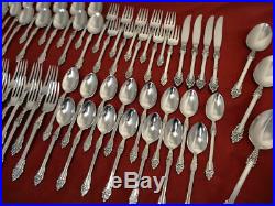 Oneida REMBRANDT Heirloom Cube Stainless Flatware Silverware 61pc Set 2nd Qlty