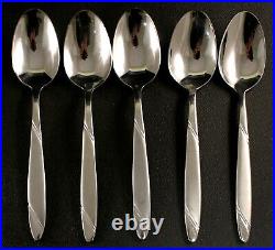 Oneida RISOTTO Set of 5 Teaspoons Stainless 6 1/4 Frosted Handles