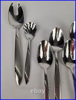 Oneida RISOTTO Stainless Frosted Handle Flatware 25 Pc Lot Dinner Forks Spoons +