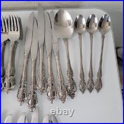 Oneida Renoir Pembrooke 80 Piece SSS Stainless Steel Flatware Silverware