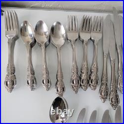 Oneida Renoir Pembrooke 80 Piece SSS Stainless Steel Flatware Silverware
