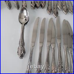 Oneida Renoir Pembrooke 80 Piece SSS Stainless Steel Flatware Silverware