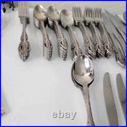 Oneida Renoir Pembrooke 80 Piece SSS Stainless Steel Flatware Silverware