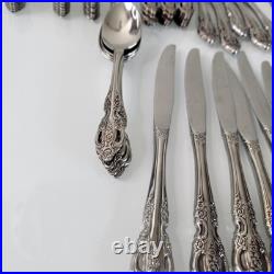Oneida Renoir Pembrooke 80 Piece SSS Stainless Steel Flatware Silverware