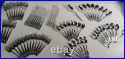 Oneida Roseanne Stainless Flatware 71 Pc Set Rose Pattern Forks Knives Spoons Oneida Roseanne Stainless Flatware 71 Pc Set Rose Pattern Forks Knives Spoons