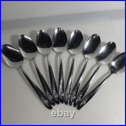 Oneida Roseanne Stainless Flatware 71 Pc Set Rose Pattern Forks Knives Spoons