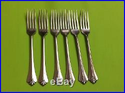 Oneida Royal Flute Community Stainless flatware 6 dinner forks 7 3/4