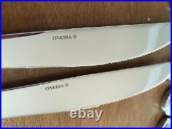 Oneida Royal Pearl Beaded Flatware 44 pieces Service for 8 plus hostess Glossy