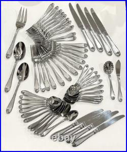 Oneida SATIN GARNET 55 Pieces Flatware Set 18/10 Stainless Steel Nice Condition