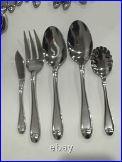 Oneida SATIN GARNET 55 Pieces Flatware Set 18/10 Stainless Steel Nice Condition