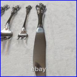 Oneida SSS Stainless Steel Flatware Set 49 Pieces Floral Handle Knife Fork Spoon Oneida SSS Stainless Steel Flatware Set 49 Pieces Floral Handle Knife Fork Spoon
