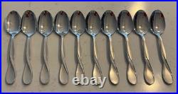 Oneida Satin Aquarius Stainless Flatware Lot Of 45 Teaspoon Soup Knives Forks