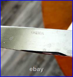 Oneida Satin Garnet 18/10 Stainless Flatware Set 59 Pc Service + Serving Pieces