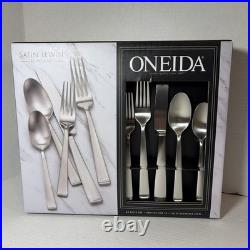 Oneida Satin Lewin 65 Piece Fine Flatware Set, Service For 12