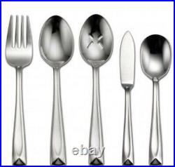 Oneida Satin Lincoln 45 pc Flatware Set Serv for 8 with 5 Serving pieces New