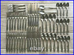 Oneida Satin Royal Manor Stainless 18/10 Flatware 52 Pc Lot Discontinued