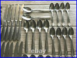 Oneida Satin Royal Manor Stainless 18/10 Flatware 52 Pc Lot Discontinued