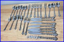 Oneida Satinique Stainless Flatware Community Lot Of 29 Variety