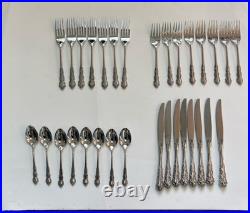 Oneida Shelley 8 Place Sets Heirloom Cube Stainless Flatware Service 31 Pc READ