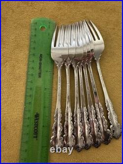 Oneida Shelley Cube Set of 7 Dinner Forks USA Stainless Flatware