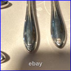 Oneida Sheraton 46 Piece Silver Stainless Steel Flatware Set with Serving Pieces