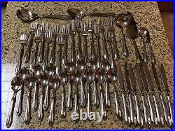 Oneida Sheraton Cube Stainless Flatware Set 46 Pieces Service For 8 Plus Serv