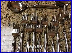 Oneida Sheraton Cube Stainless Flatware Set 46 Pieces Service For 8 Plus Serv