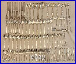 Oneida Sheraton Silver Plate Stainless Steel 99 Pieces Total