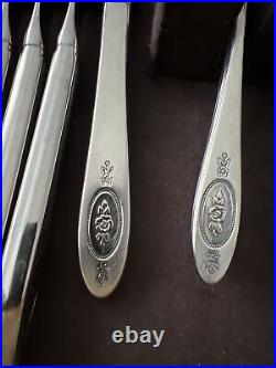 Oneida Silver Polonaise Stainless Set Forks Knives Spoons