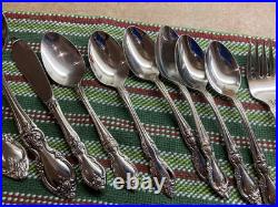 Oneida Silversmiths Michelagelo Pattern, Service For 6 Plus 5 Serving Utensils