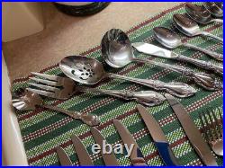 Oneida Silversmiths Michelagelo Pattern, Service For 6 Plus 5 Serving Utensils