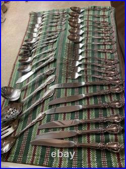 Oneida Silversmiths Michelagelo Pattern, Service For 6 Plus 5 Serving Utensils