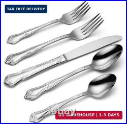 Oneida Silverware Set For 8, Azalea 45-Piece Everyday Flatware Set with Serving Oneida Silverware Set For 8, Azalea 45-Piece Everyday Flatware Set with Serving