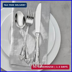 Oneida Silverware Set For 8, Azalea 45-Piece Everyday Flatware Set with Serving