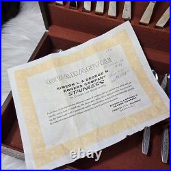 Oneida Simeon & George Rogers SPRING BALLAD Stainless Flatware Lot of 76 Pieces