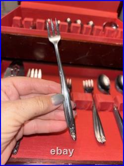 Oneida Simeon L & George H Rogers PARAMOUNT Stainless 88 Pieces Plus Wooden Box