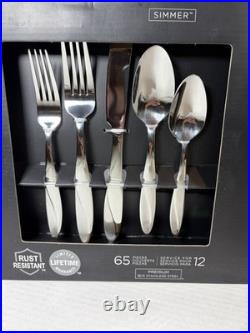 Oneida Simmer 65 Piece Flatware Set H021065AL20
