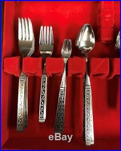 Oneida Spanish Court Stainless Flatware Silverware 83 Piece Set with or witho Box