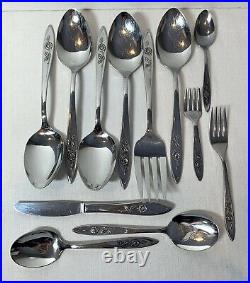 Oneida Stainless 120 Piece Flatware Set MY ROSE Service for 8 + Many More Pieces