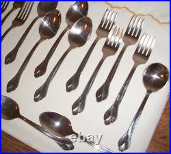 Oneida Stainless 21 Pc Set For 4 Tribeca Glossy Flatware 5 Pc Place Setting + 1