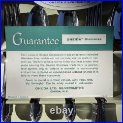 Oneida Stainless 36 Pc Set, Stainless Flatware Deadstock New In Box