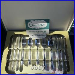 Oneida Stainless 36 Pc Set, Stainless Flatware Deadstock New In Box