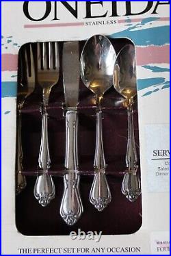 Oneida Stainless ARBOR ROSE 18/8 USA 20 Piece Service for 4 Unused TRUE SONG