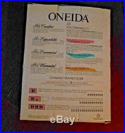 Oneida Stainless ARBOR ROSE 18/8 USA 45 Piece Service for 8 Unused TRUE SONG