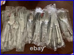 Oneida Stainless ARBOR ROSE 18/8 USA 45 Piece Service for 8 Unused TRUE SONG