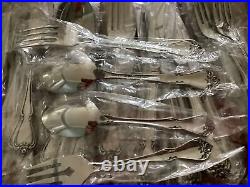 Oneida Stainless ARBOR ROSE 18/8 USA 45 Piece Service for 8 Unused TRUE SONG